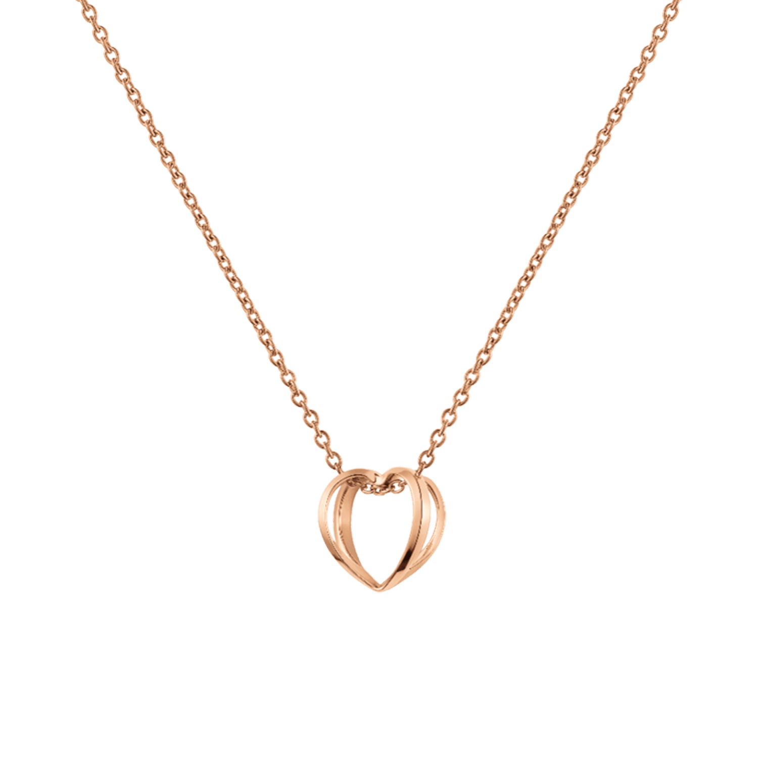 Elan Le Coeur Necklace Rose Gold