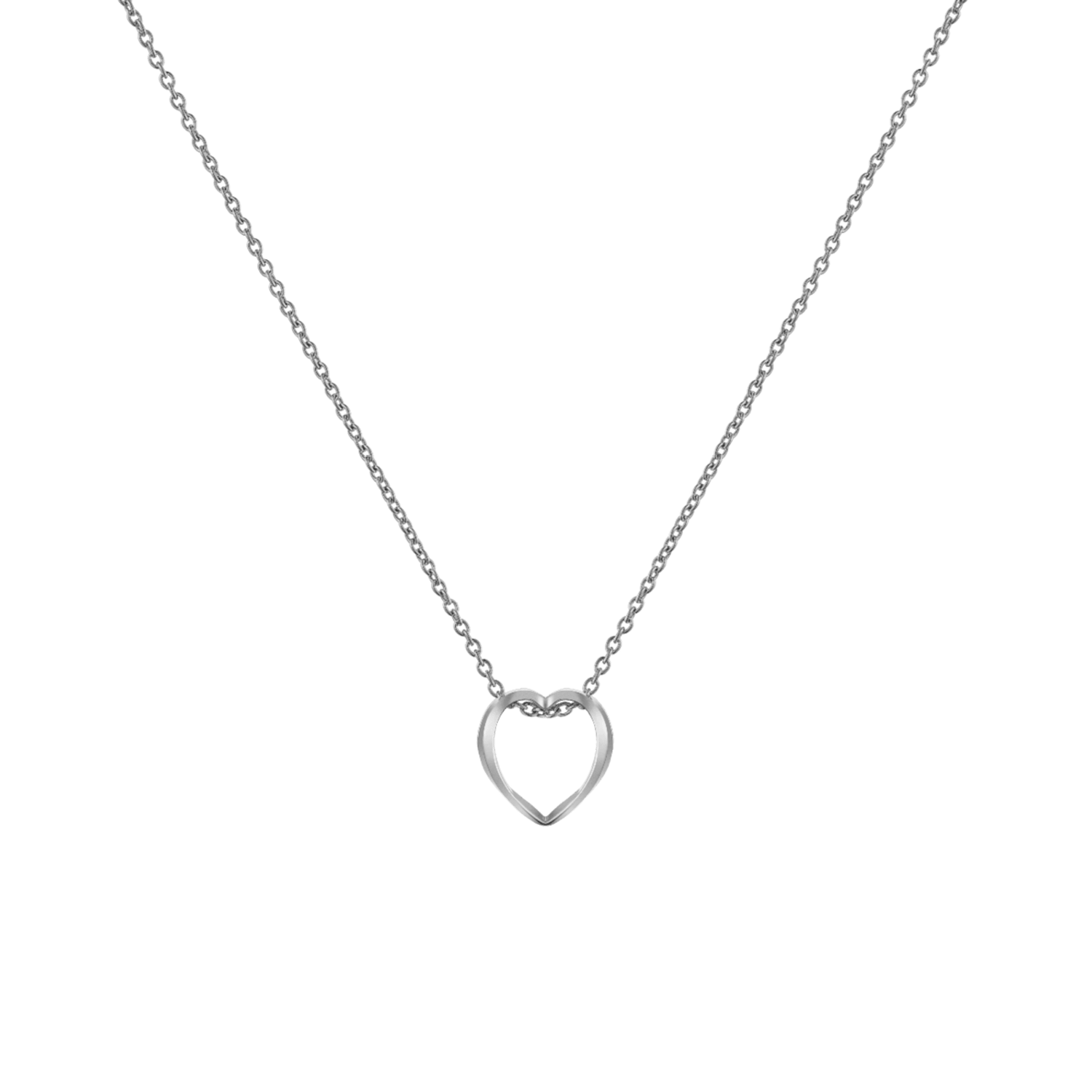 Elan Le Coeur Necklace Silver