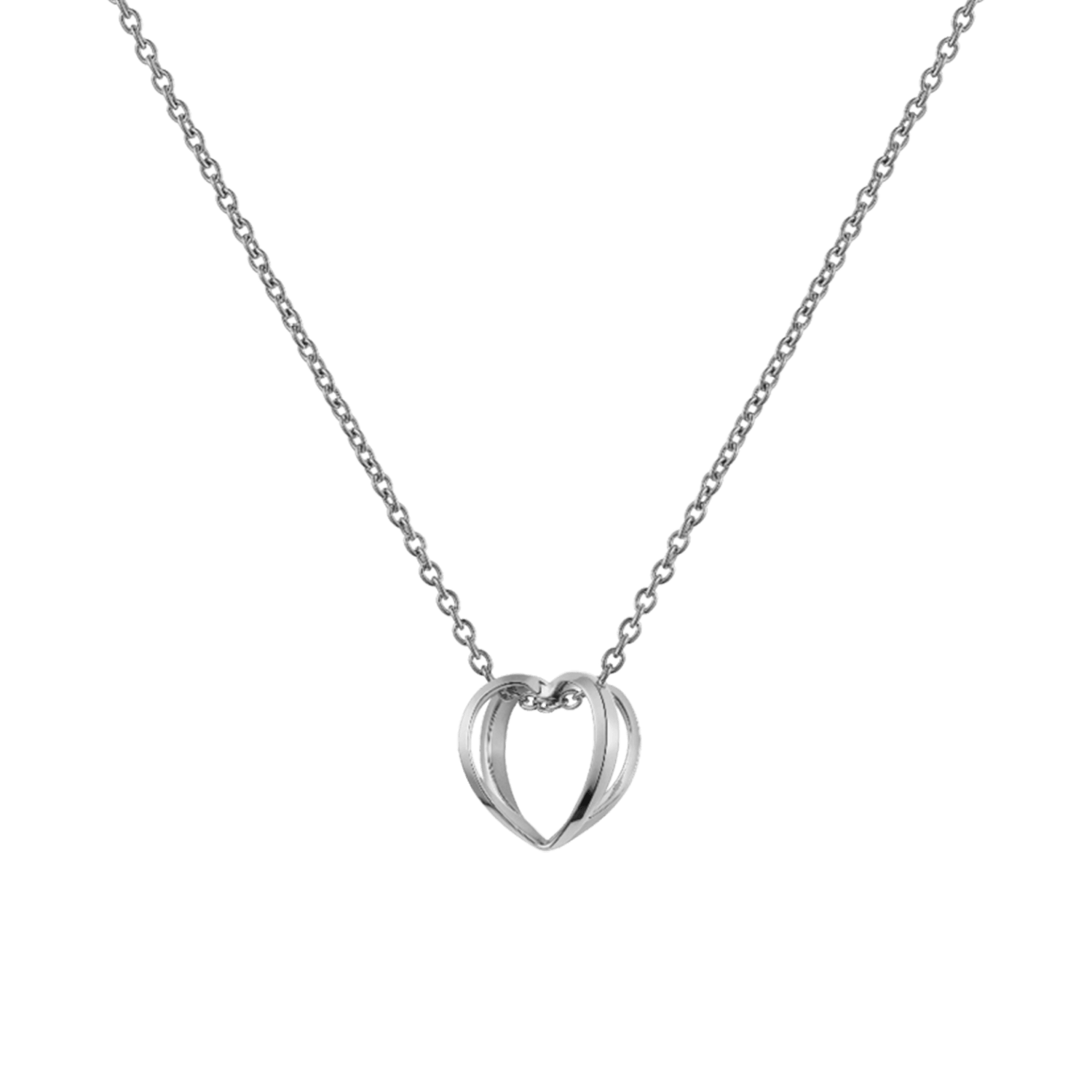 Elan Le Coeur Necklace Silver