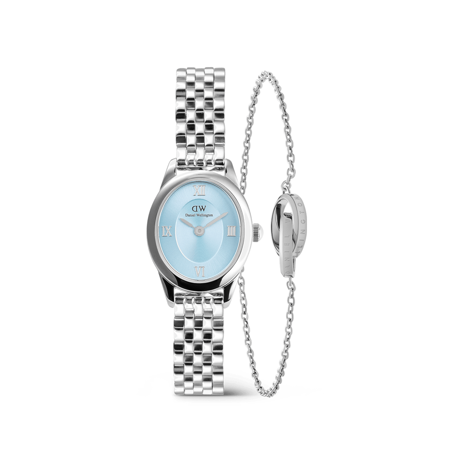 Ophelia Mini Ice Blue &  Elan Unity Bracelet Silver