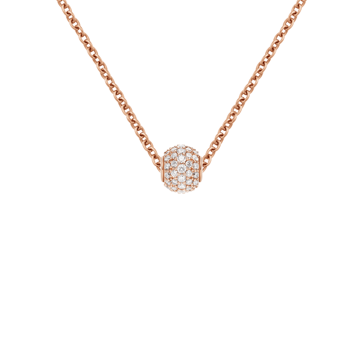 Pavé Orb White Crystal Charm RG