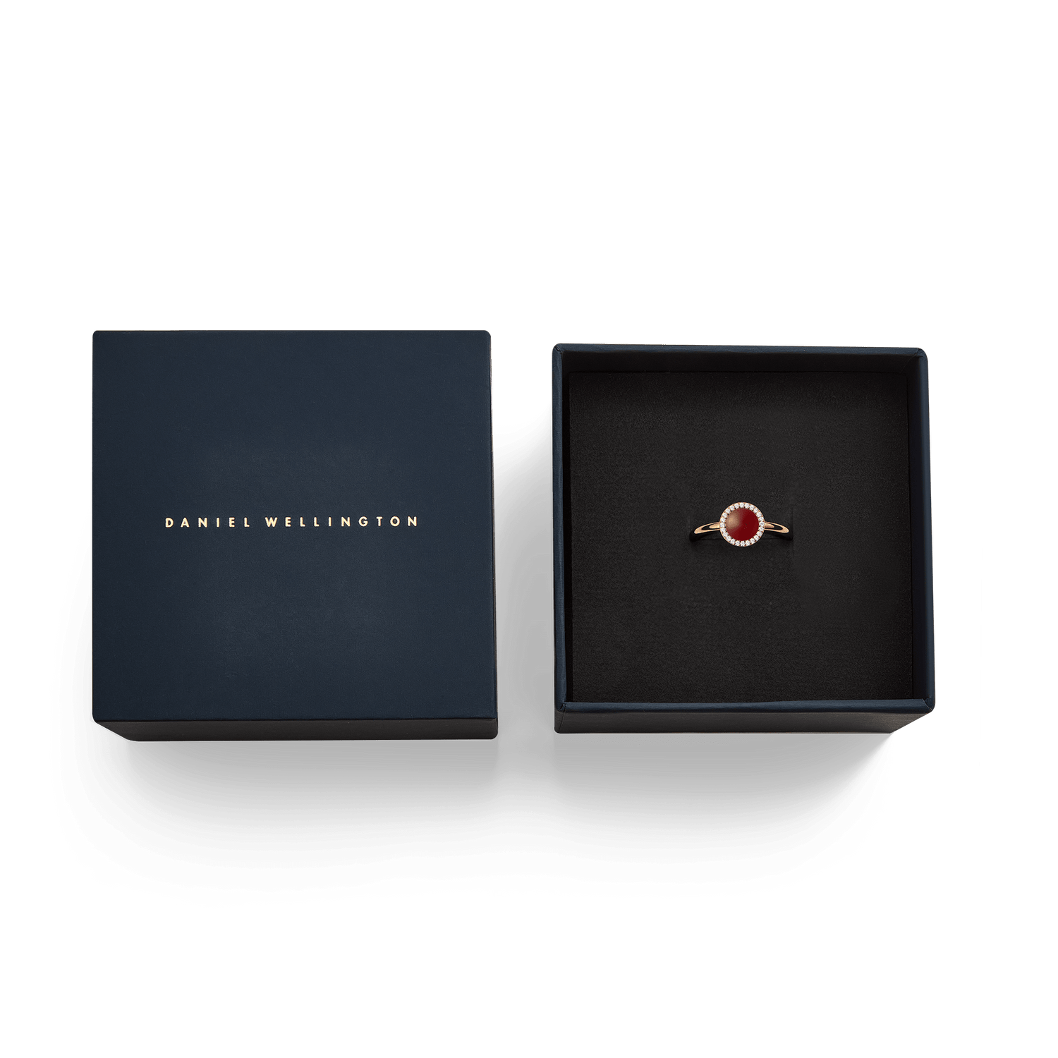 Audrey Ring Red Agathe Rose Gold