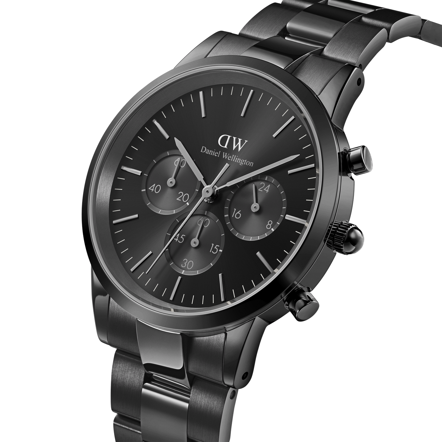 Iconic Chronograph Link Onyx B Black