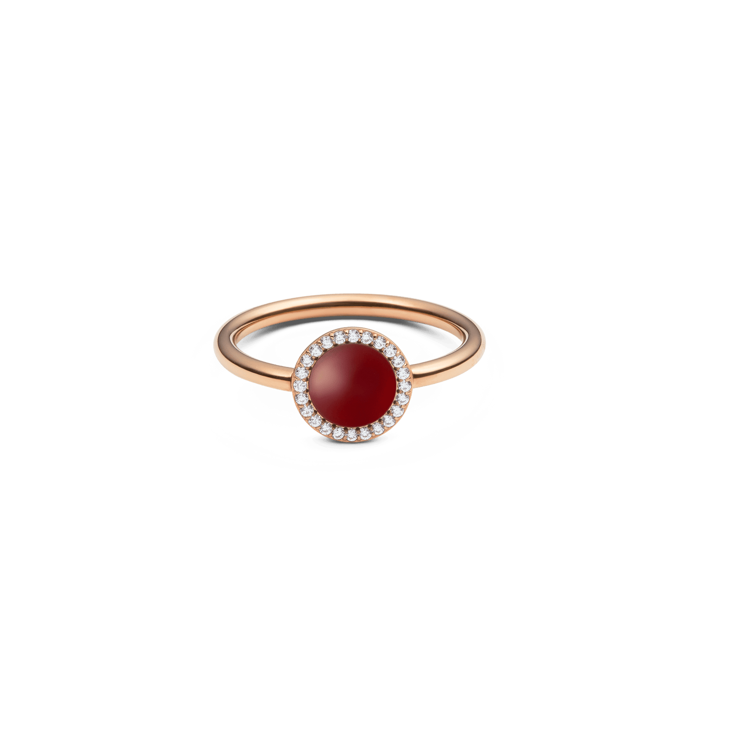 Audrey Ring Red Agathe Rose Gold