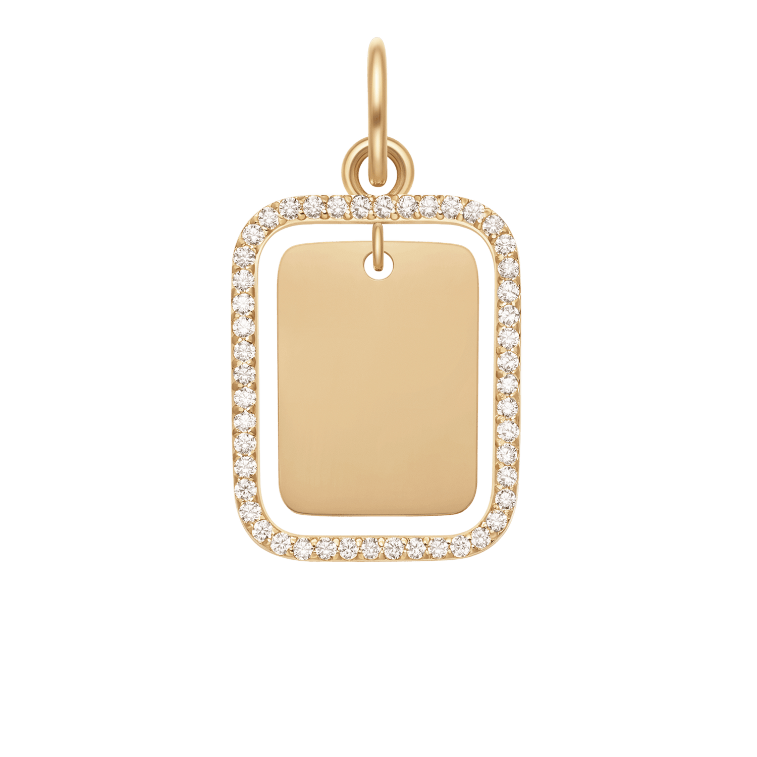 Rectangular Crystal Frame Pendant G