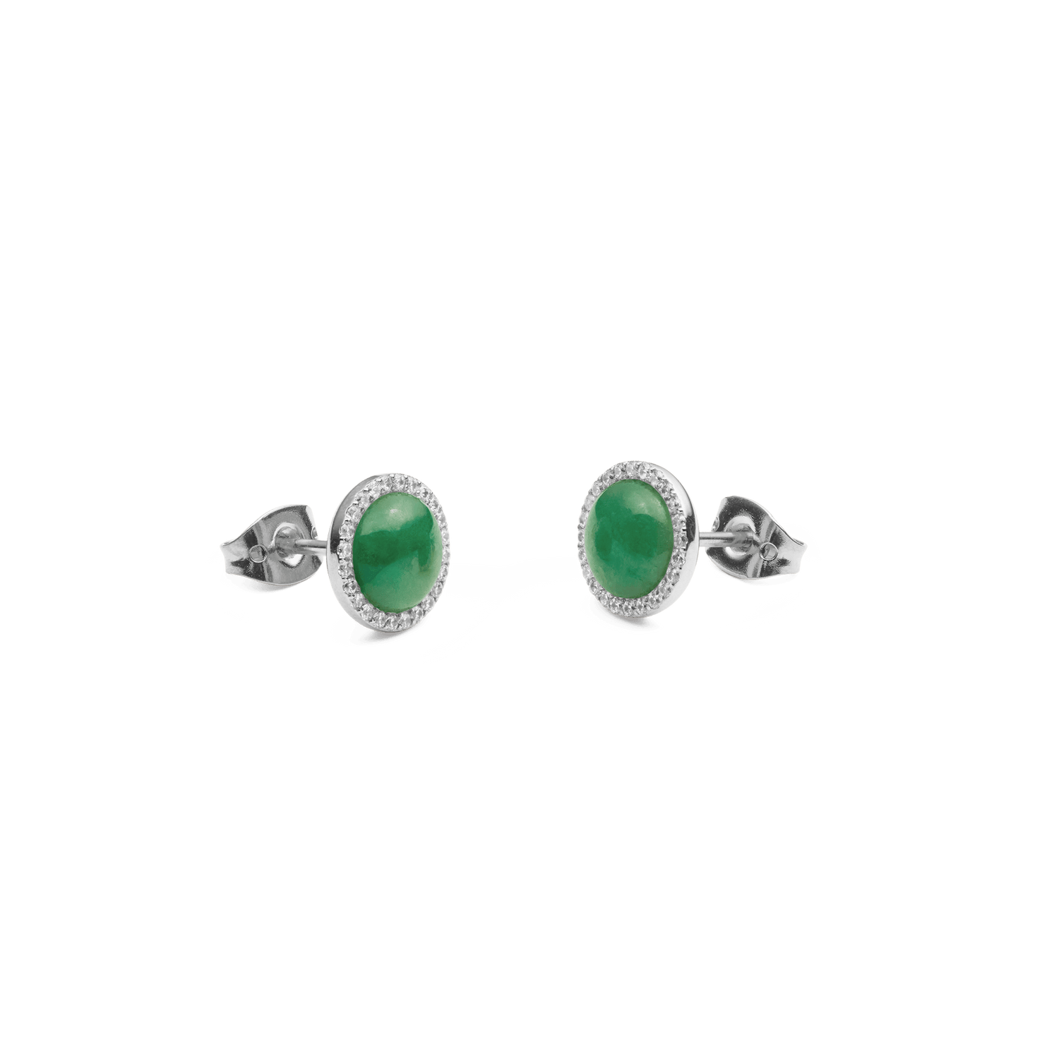 Audrey Earrings Jade Silver