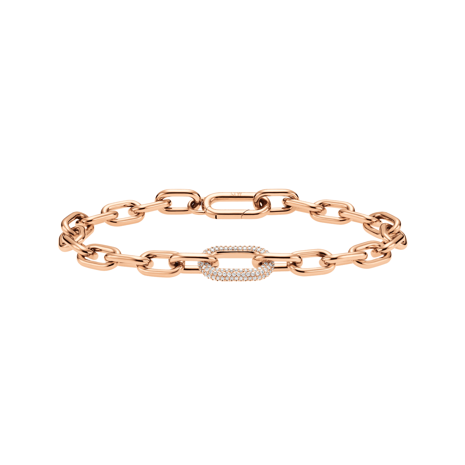 Crystal Link Bracelet Rose Gold