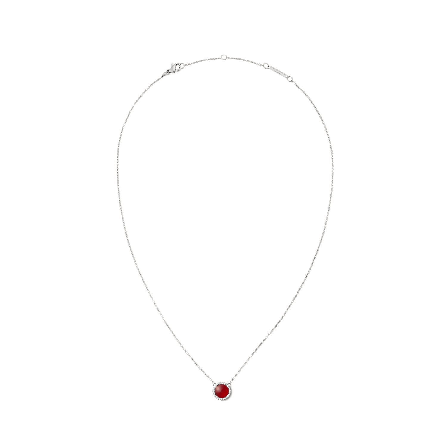 Audrey Necklace Red Agathe Silver