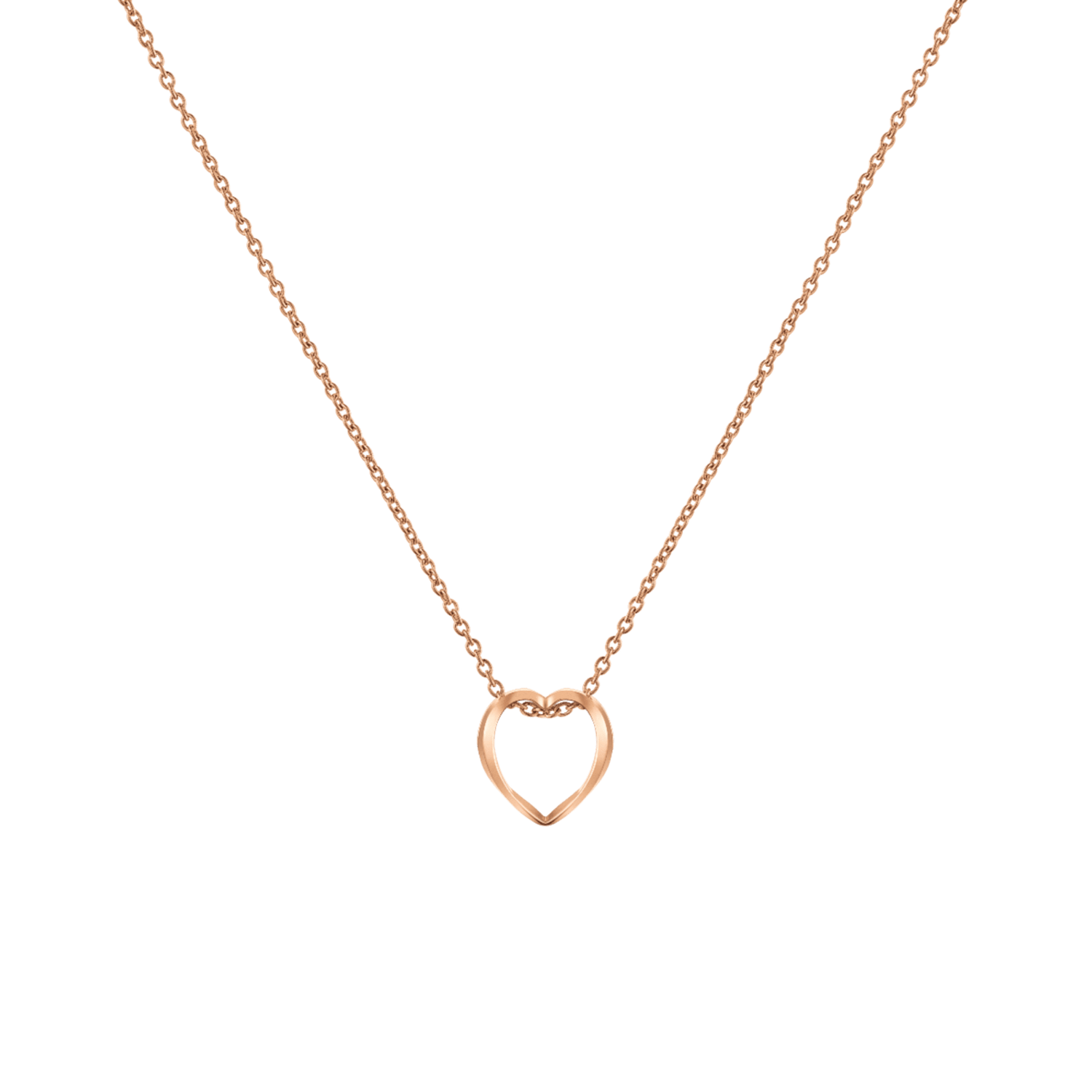 Elan Le Coeur Necklace Rose Gold