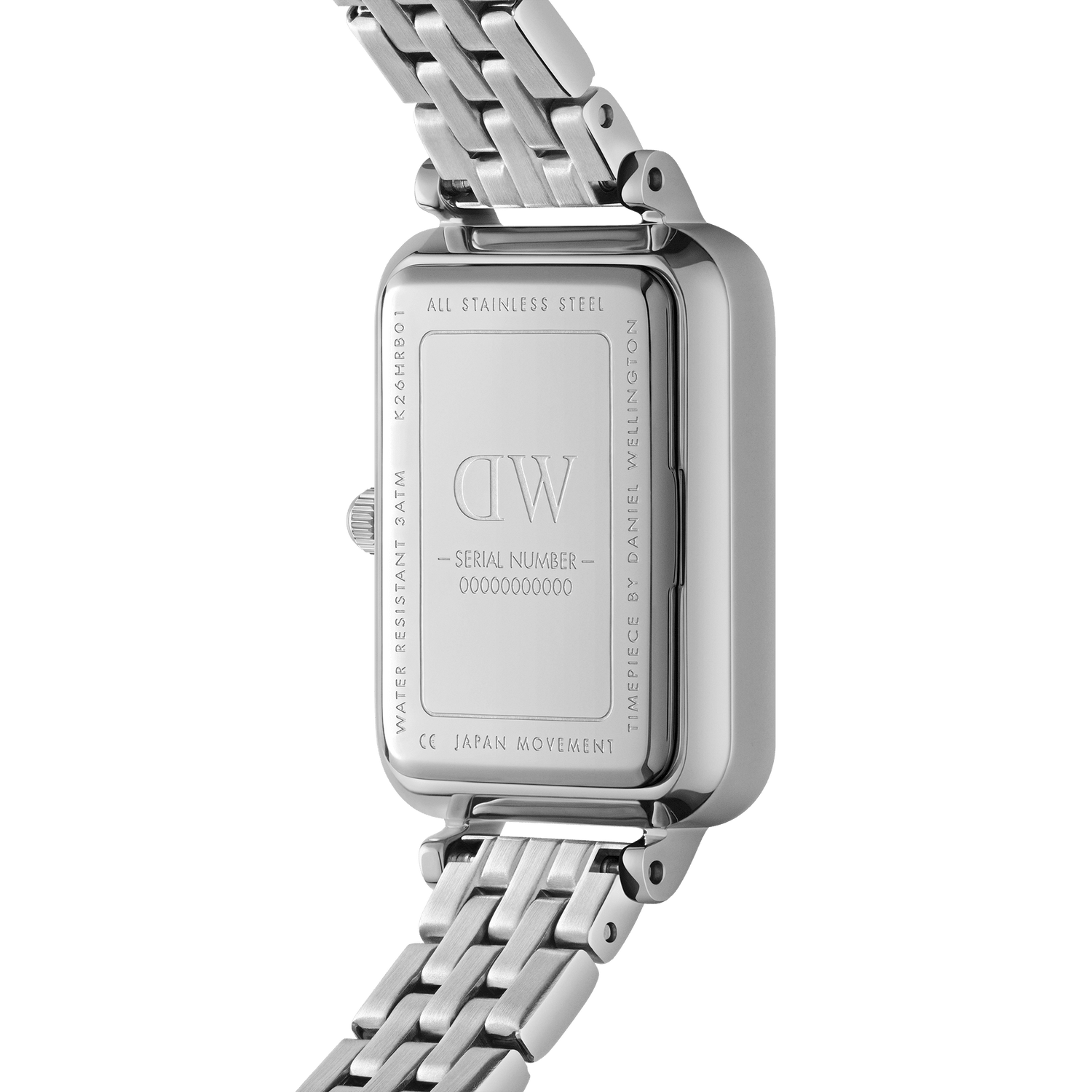 Quadro Roman Numerals 5-Link Silver