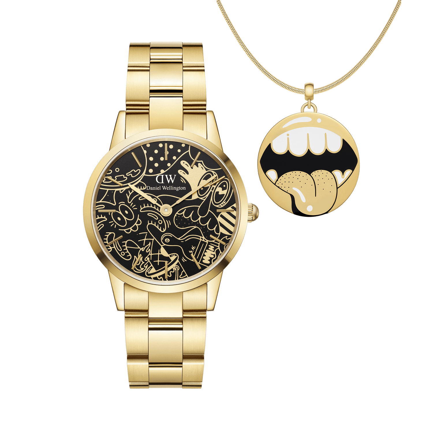 Steven Harrington x DW SET: Iconic Link Dual Tone & Shout Charm Gold