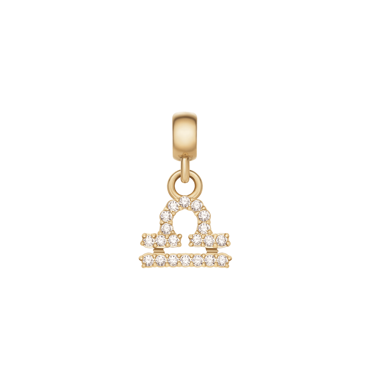 Crystal Zodiac Charm Gold