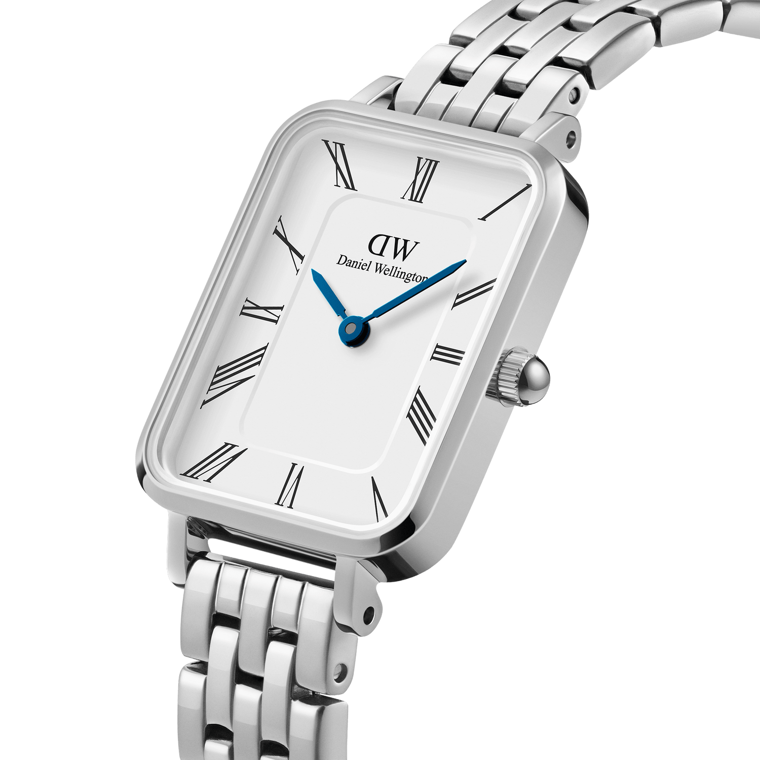 Quadro Roman Numerals 5-Link Silver