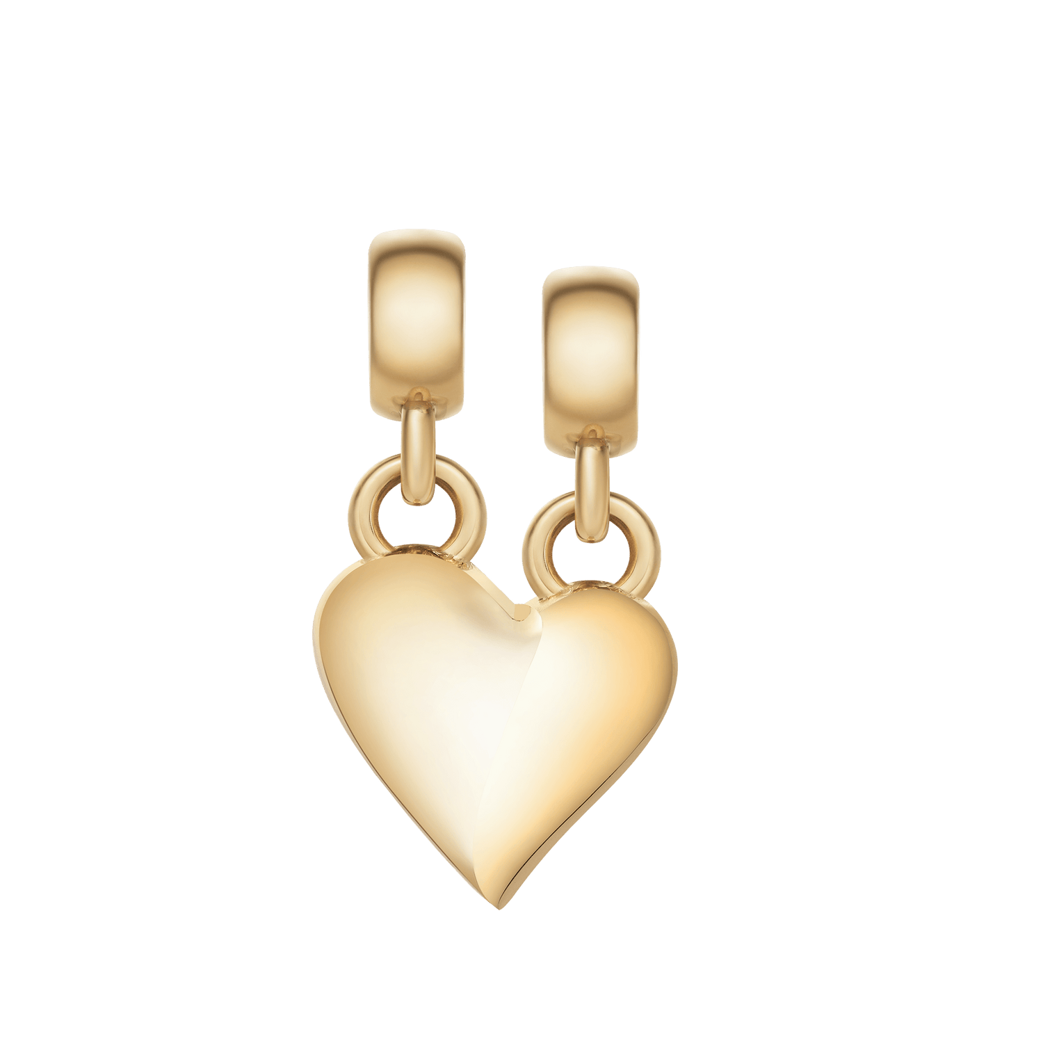 Broken Heart Charm Gold