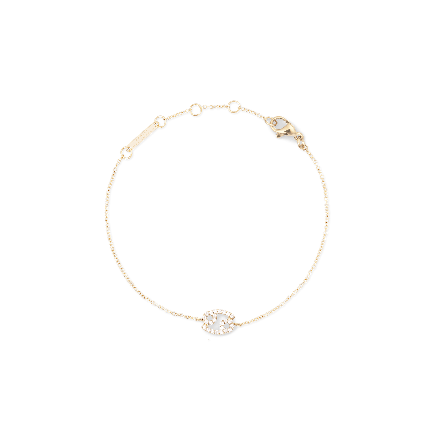 Crystal Zodiac Chain Bracelet Gold