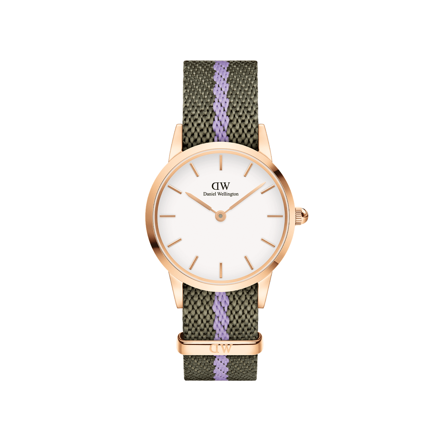 Iconic NATO Green/Purple Rose Gold