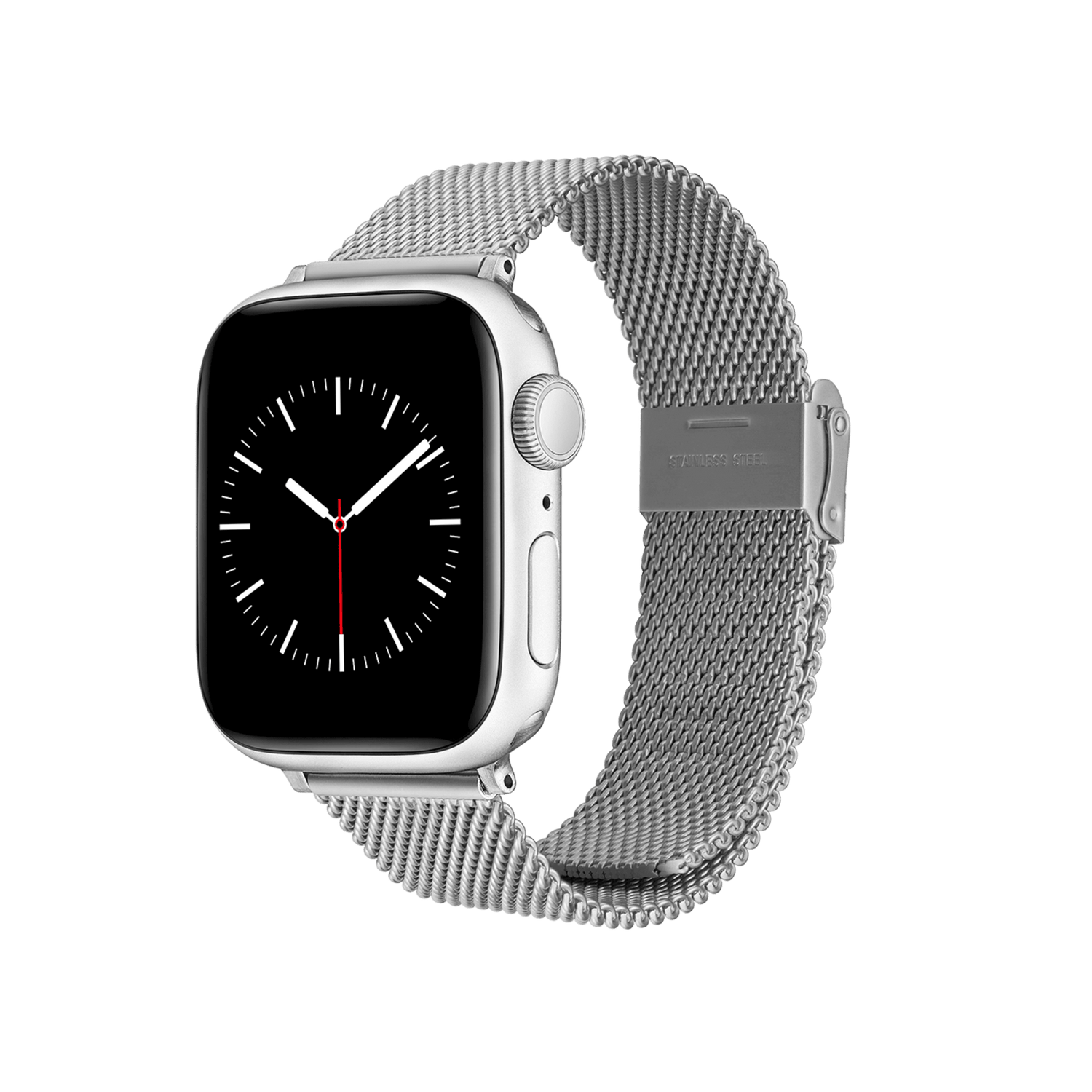 Smartwatch Sandblasted Mesh Strap Silver