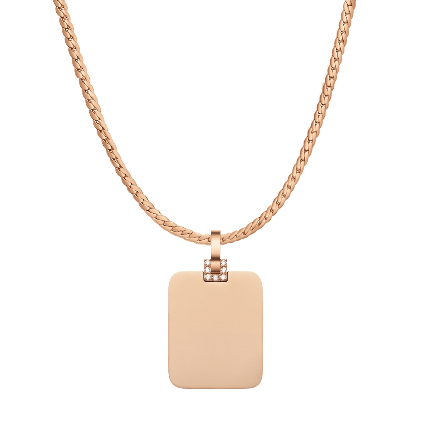 Rectangular Detail Crystal Pendant RG