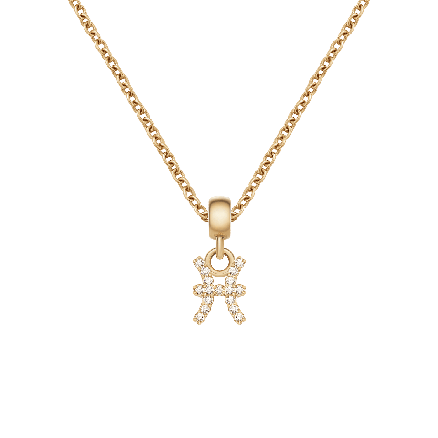 Crystal Zodiac Charm Gold