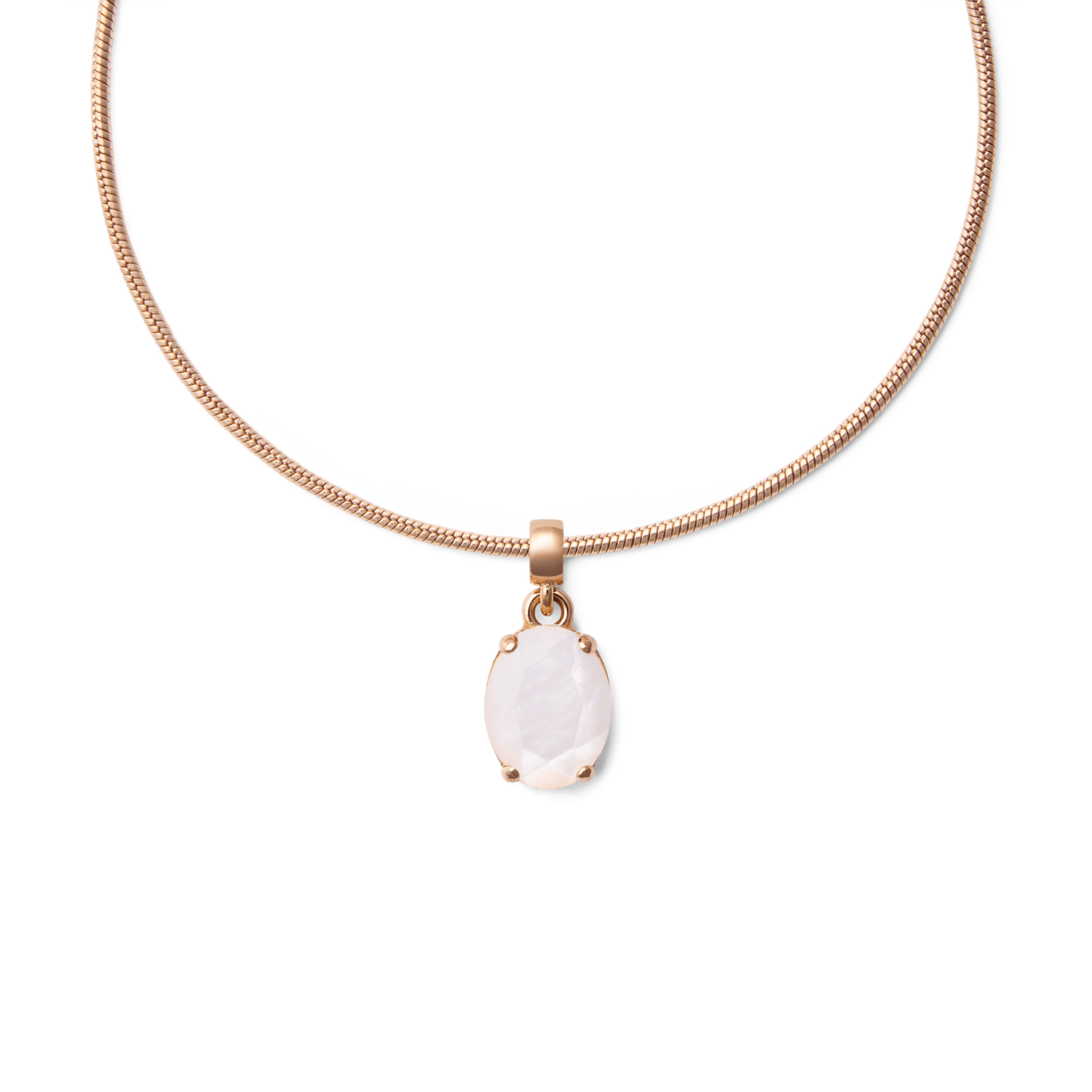 Mother of Pearl Oval Rose Gold Charm