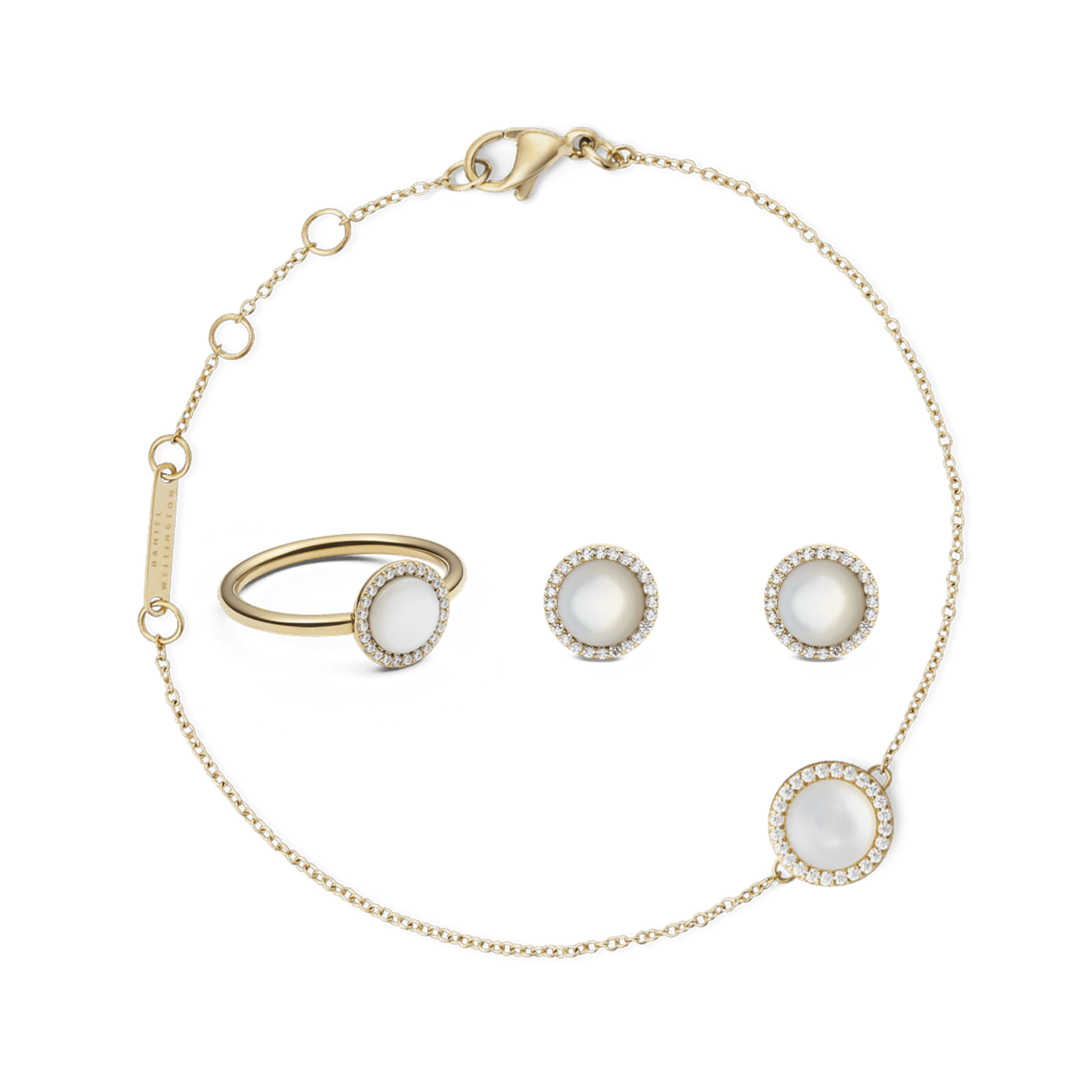 Audrey Mother Of Pearl Gold Set