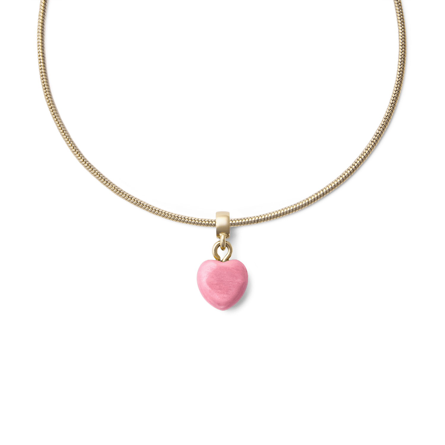 Rhondonite Heart Gold Charm