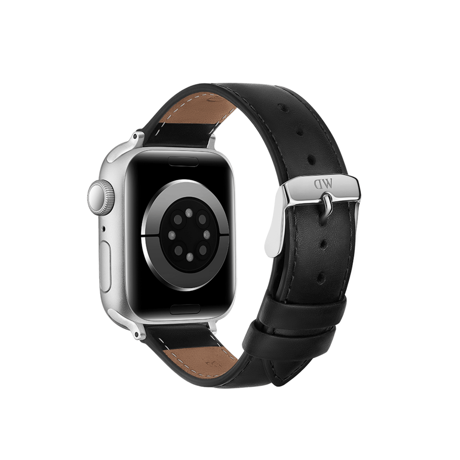 Smartwatch Leather Strap Silver