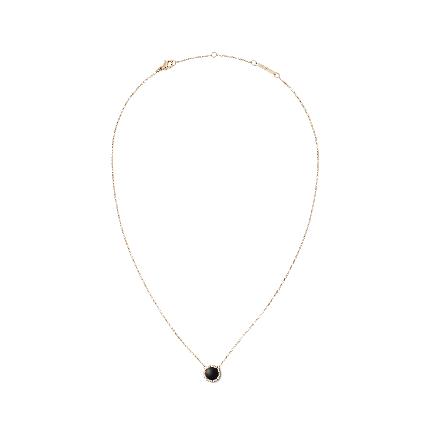 Audrey Necklace Black Agathe Rose Gold