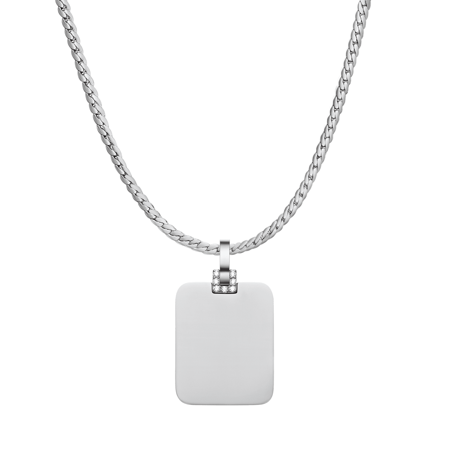 Rectangular Detail Crystal Pendant S