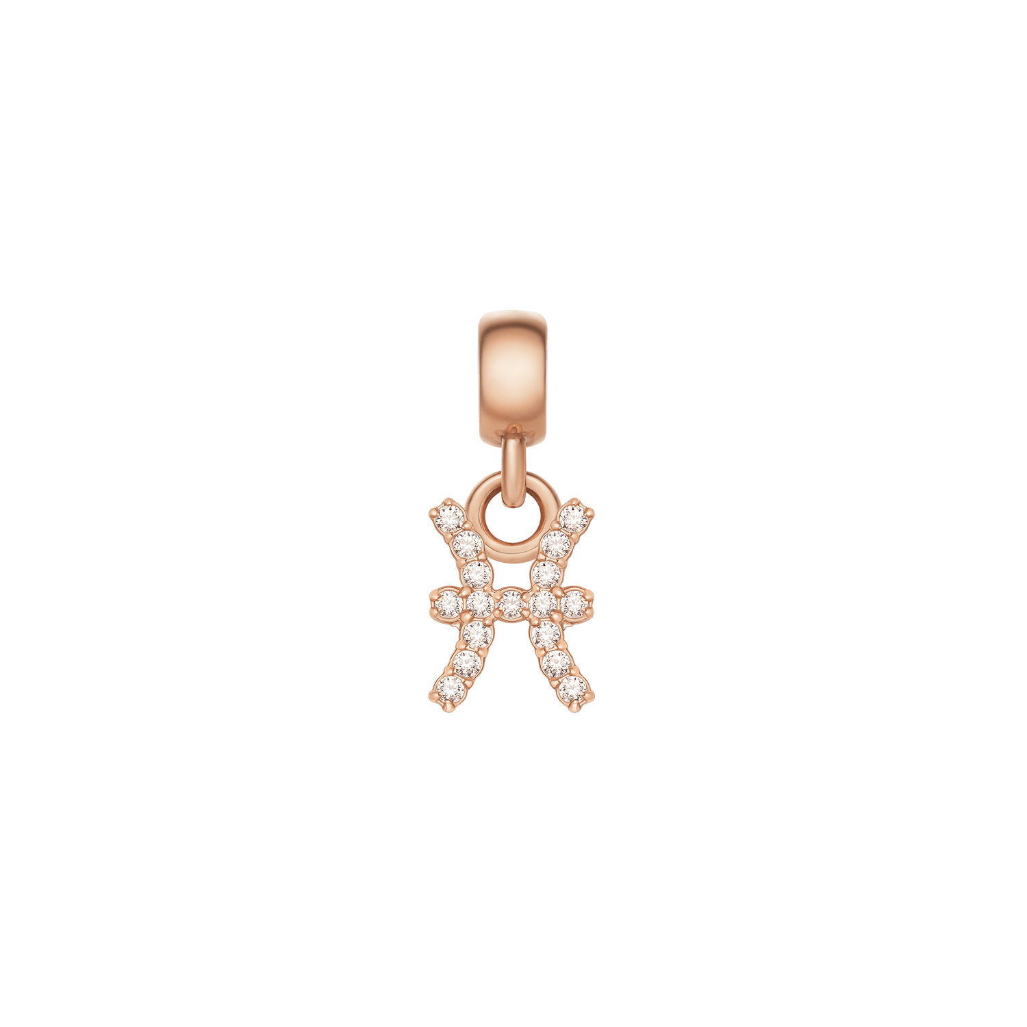 Crystal Zodiac Charm Rose Gold