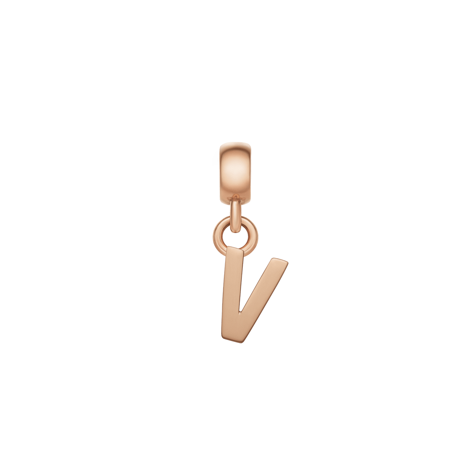 Letter Charm Rose Gold