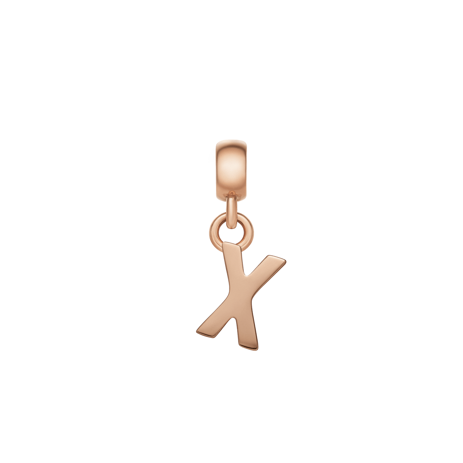 Letter Charm Rose Gold