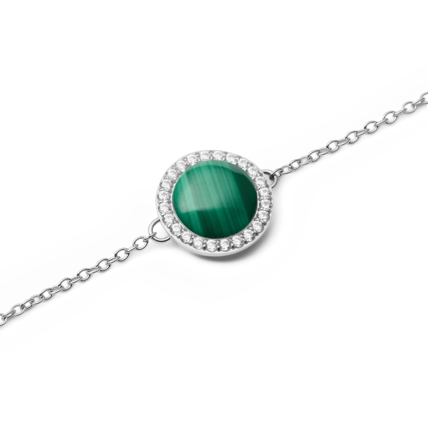 Audrey Bracelet Malachite Silver