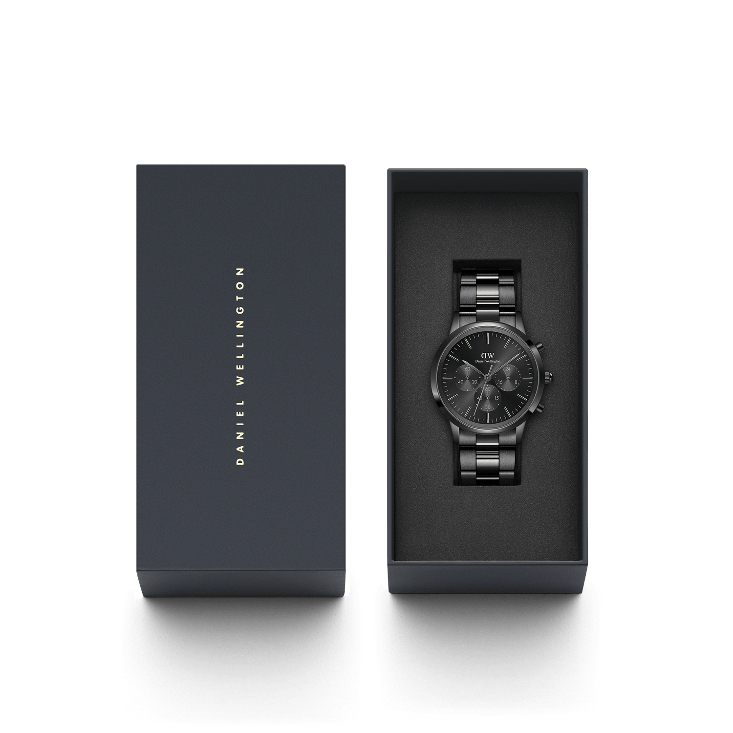 Iconic Chronograph Link Onyx B Black