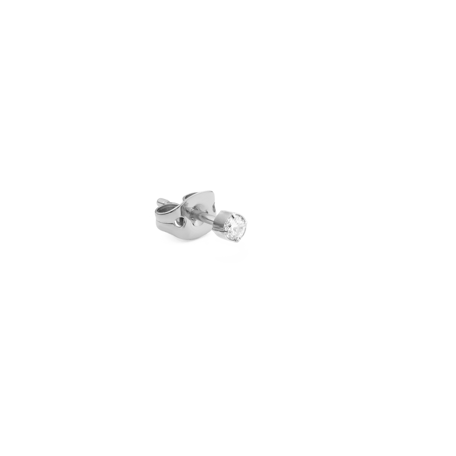 Crystal Stud Silver