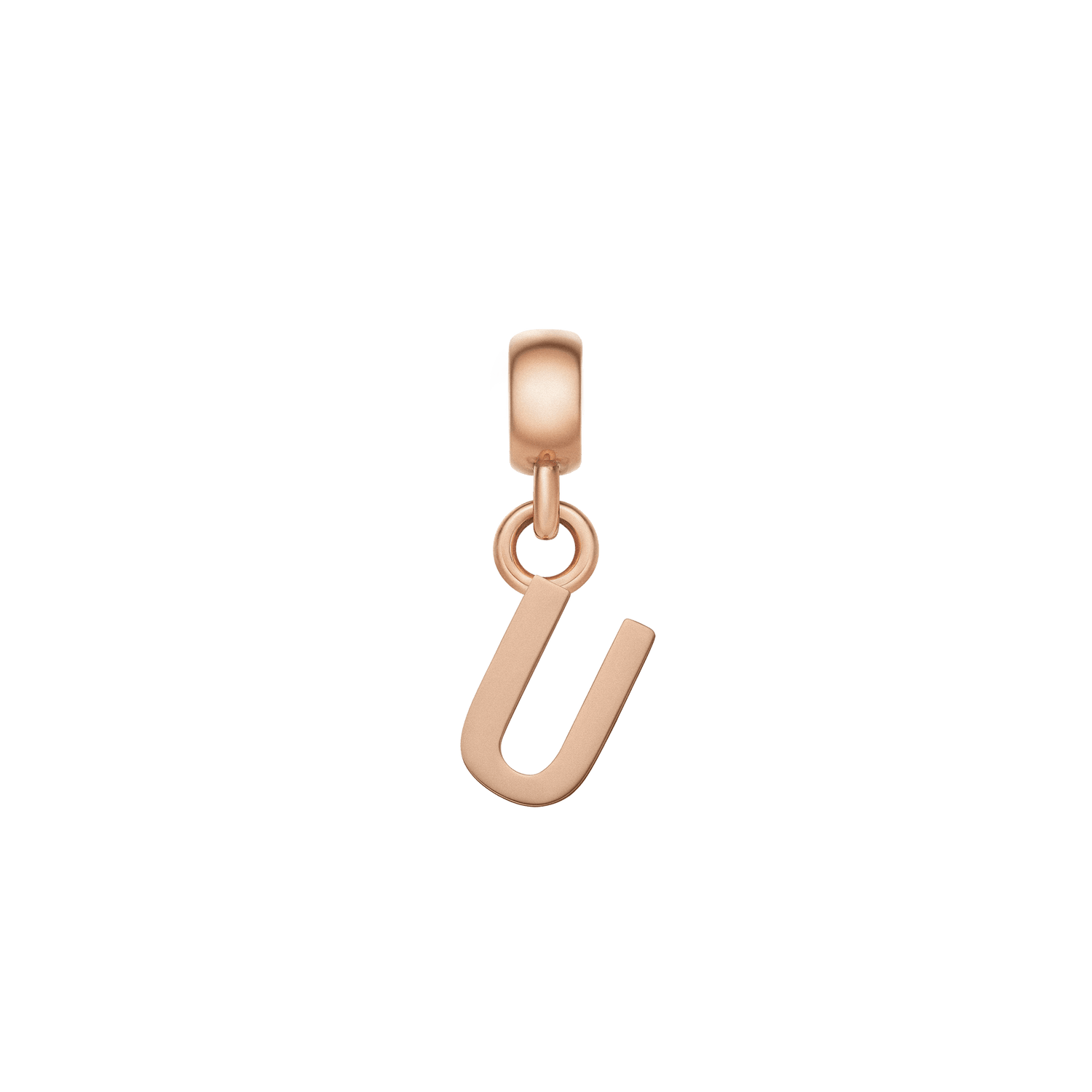 Letter Charm Rose Gold