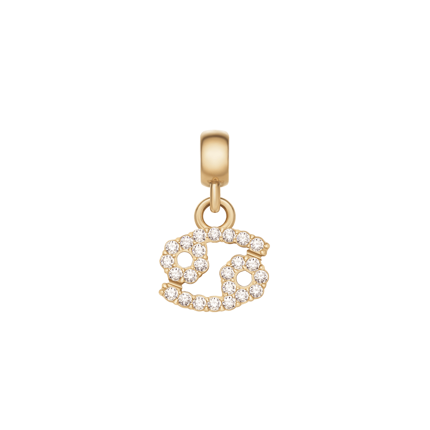 Crystal Zodiac Charm Gold