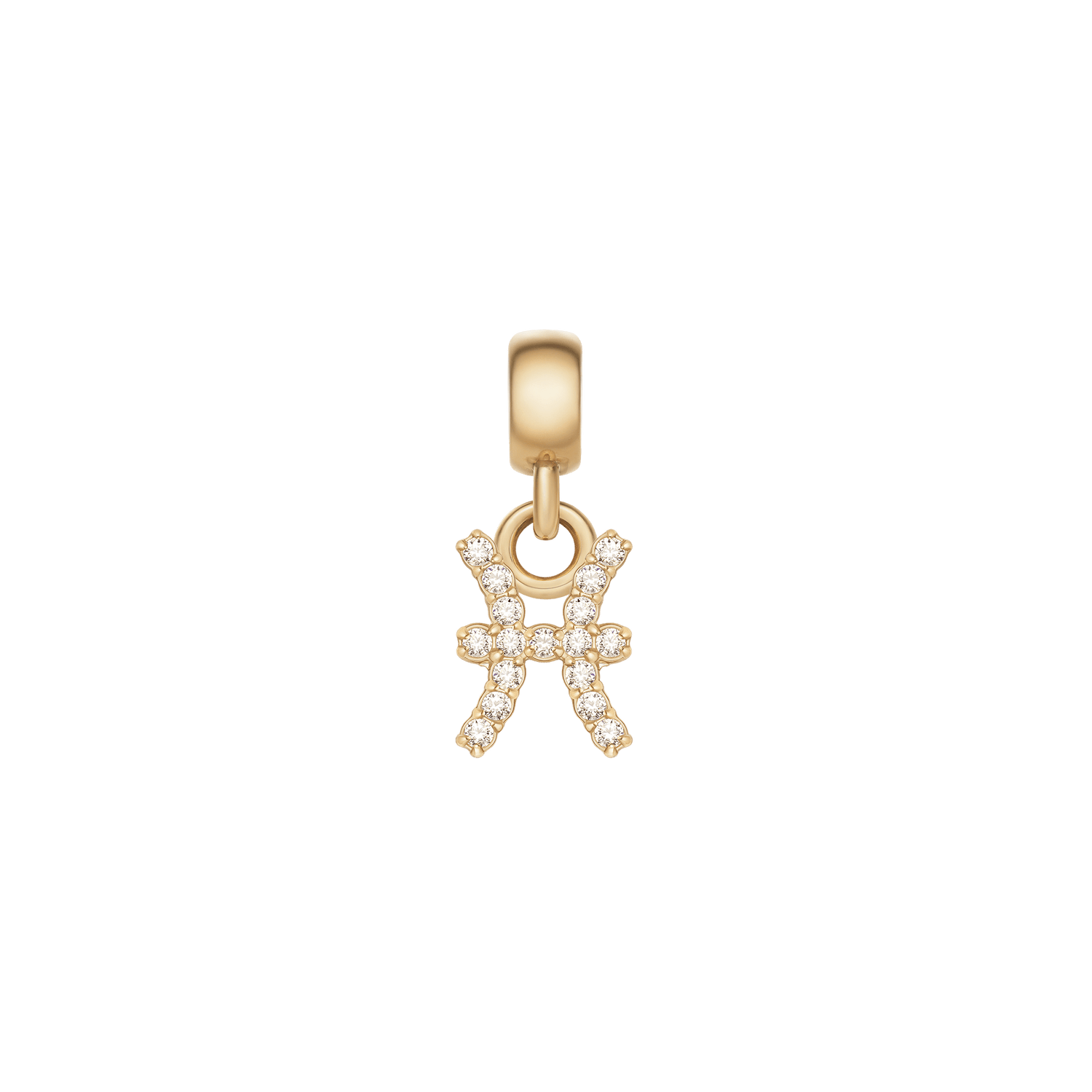 Crystal Zodiac Charm Gold