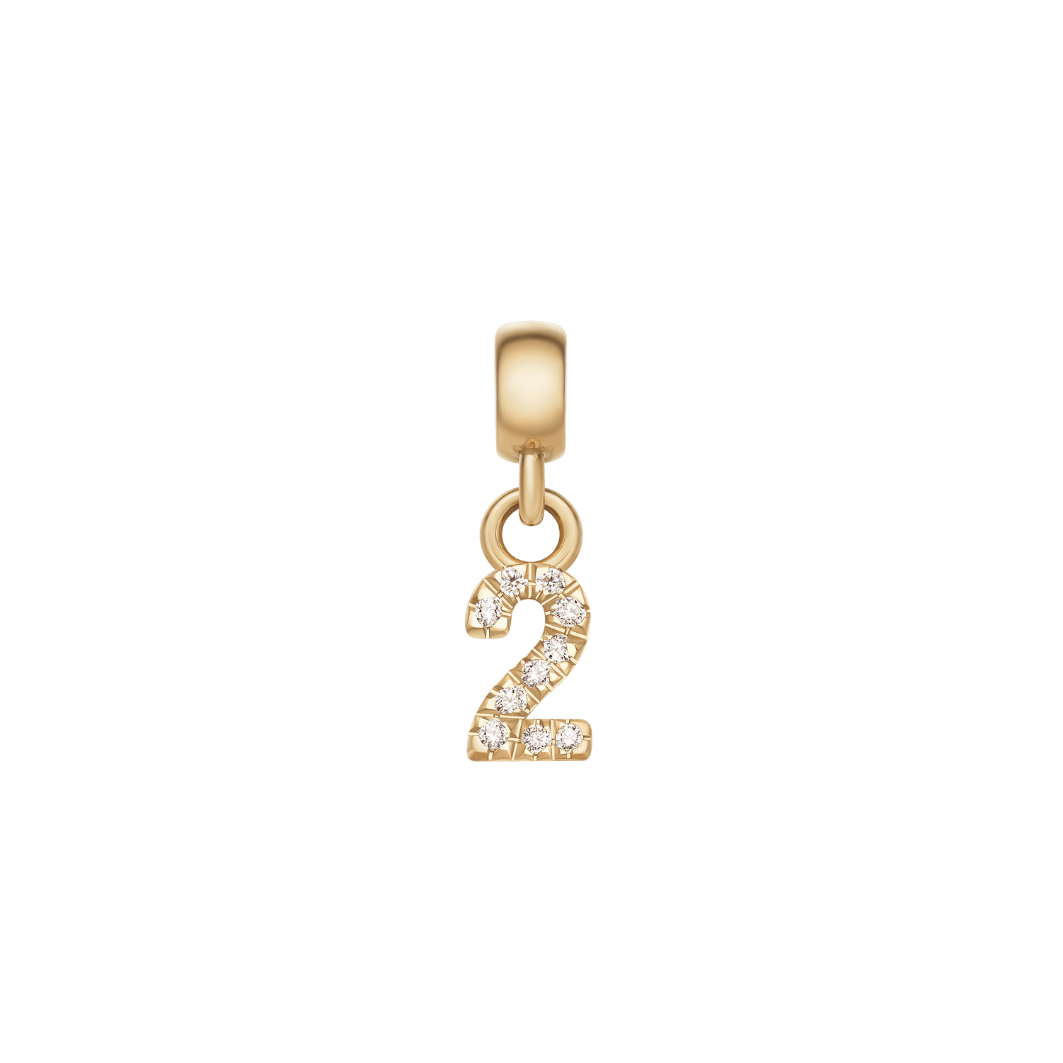 Crystal Number Charm Gold