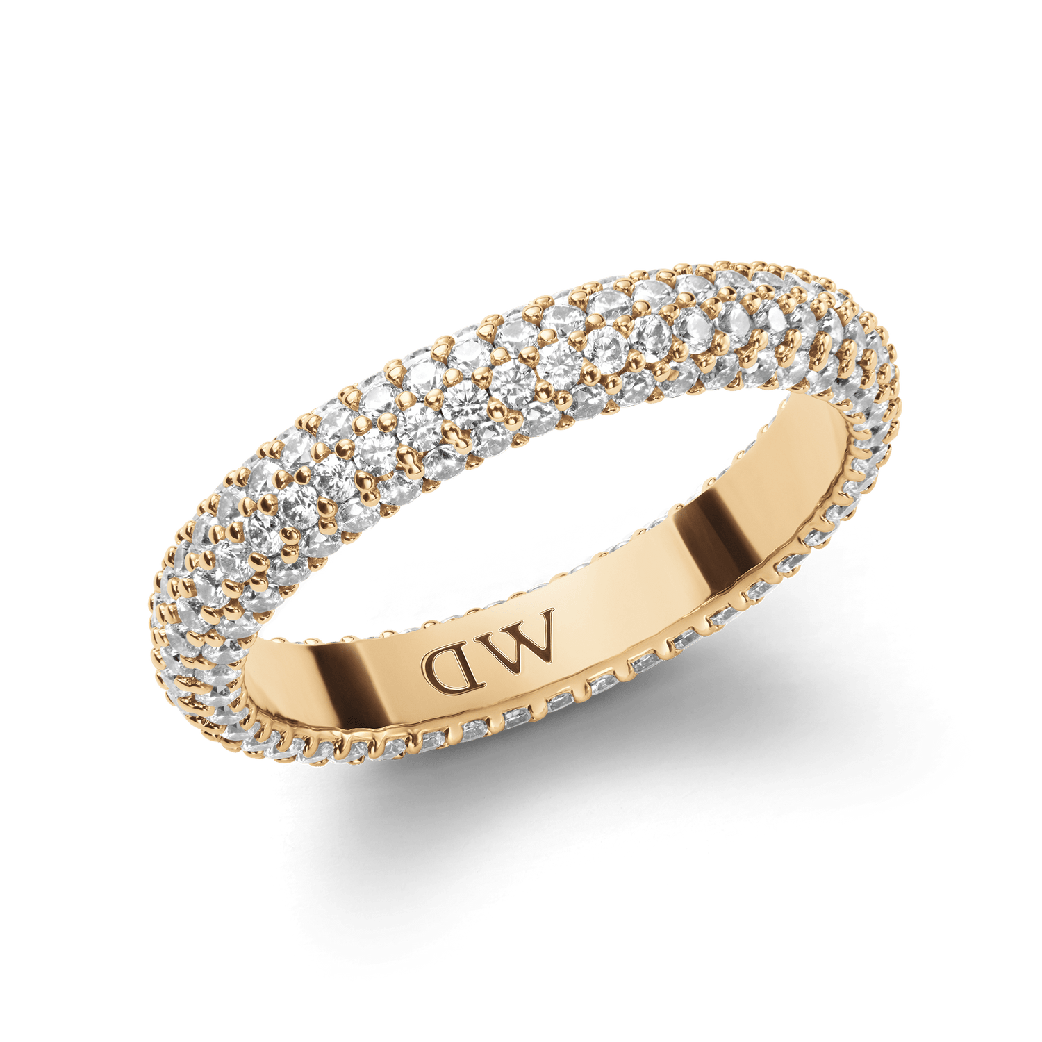 Pavé Crystal Ring Gold