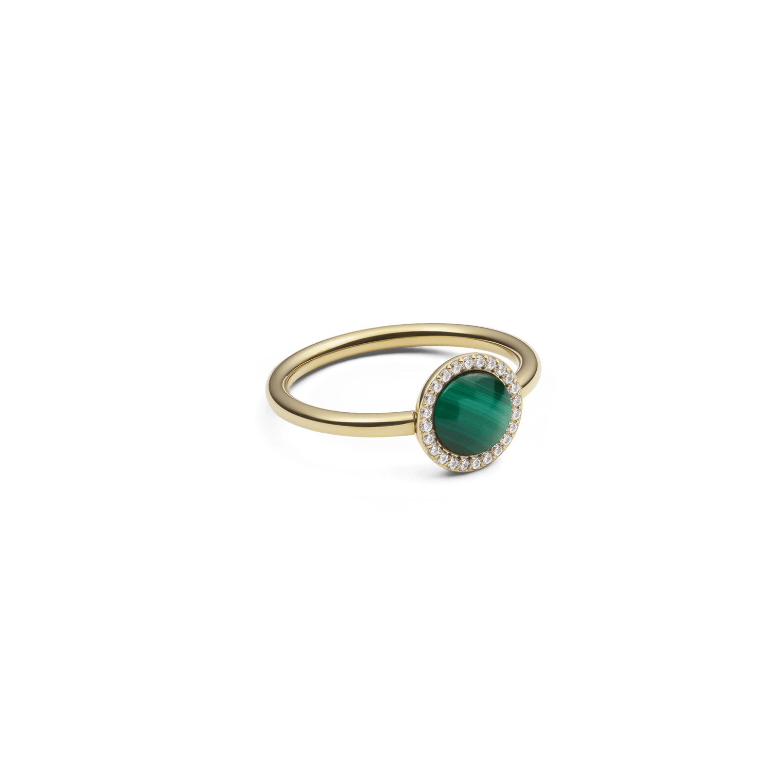 Audrey Ring Malachite Gold