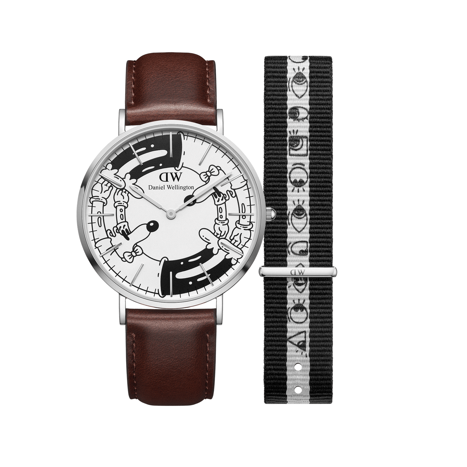 Steven Harrington x DW SET: Bristol BW dial & Strap Silver