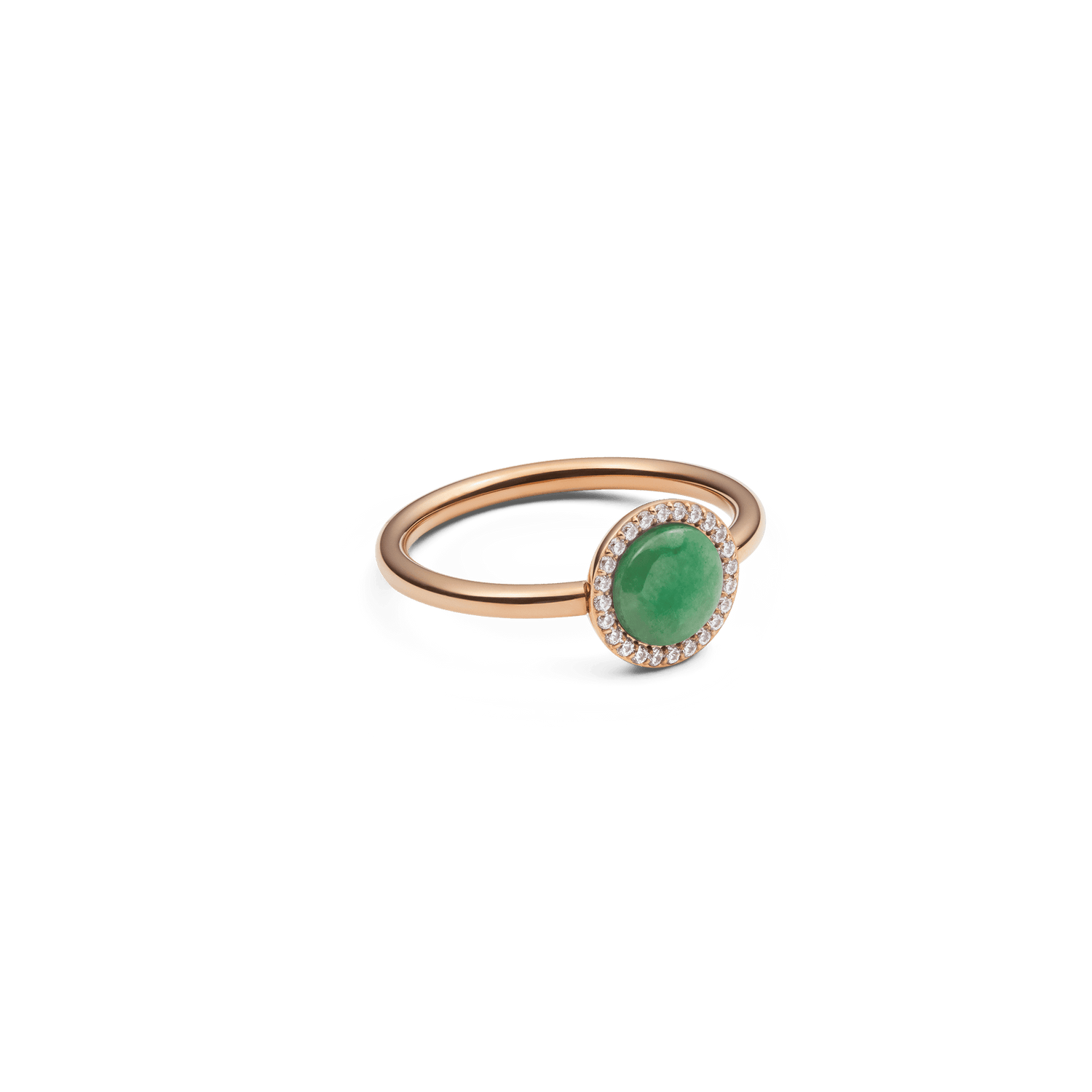 Audrey Ring Jade Rose Gold