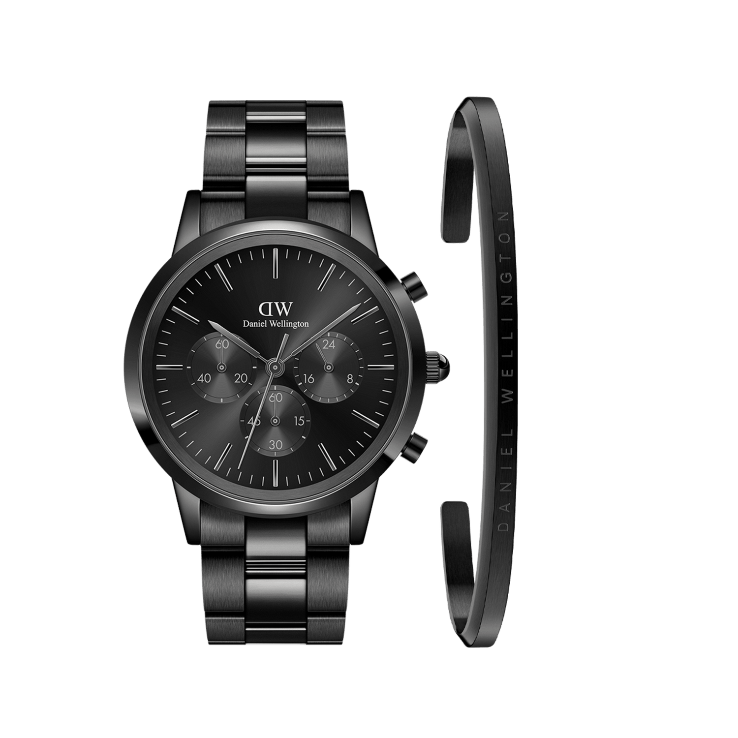 Iconic Chronograph Link + Classic Bracelet Black