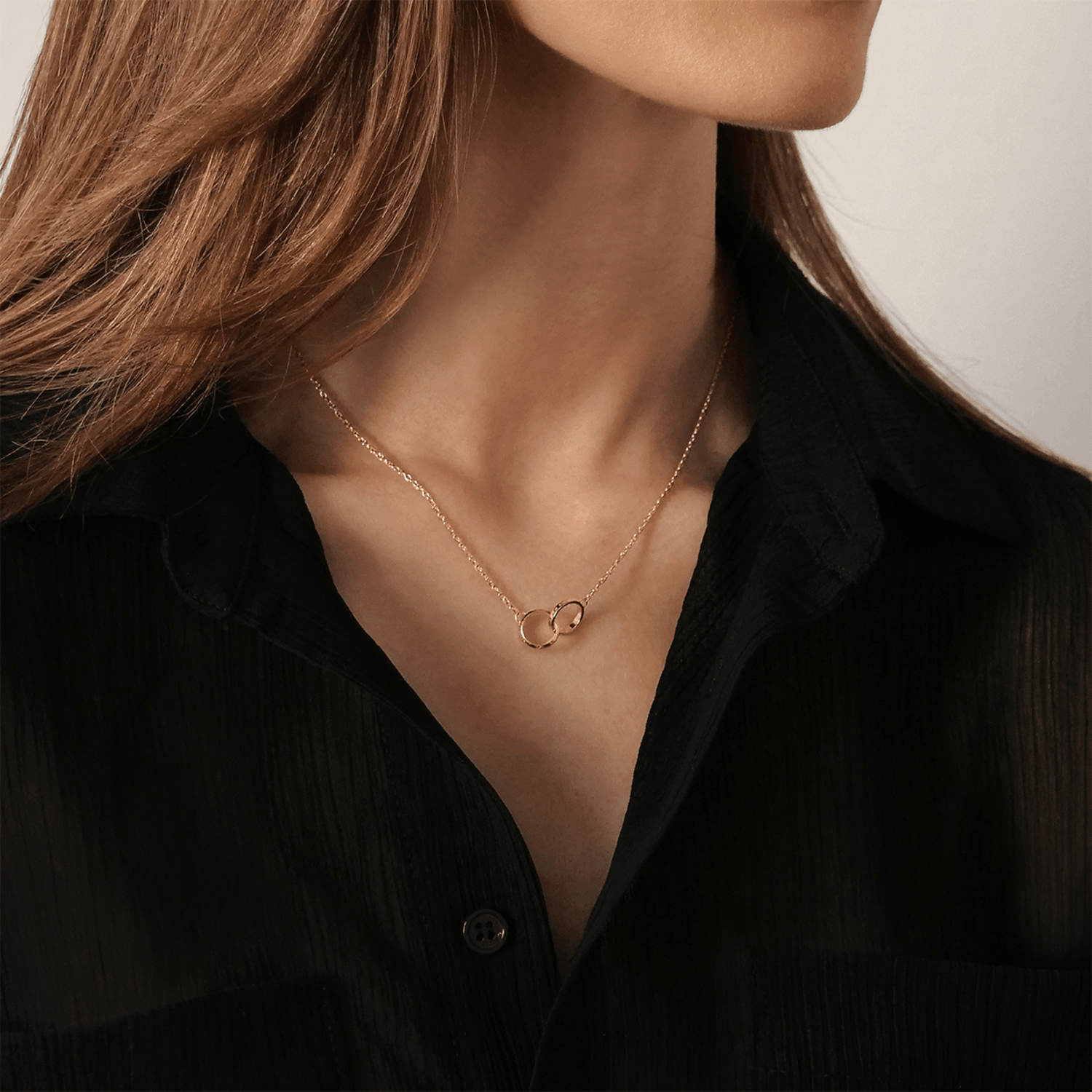 Elan Unity Necklace Rose Gold